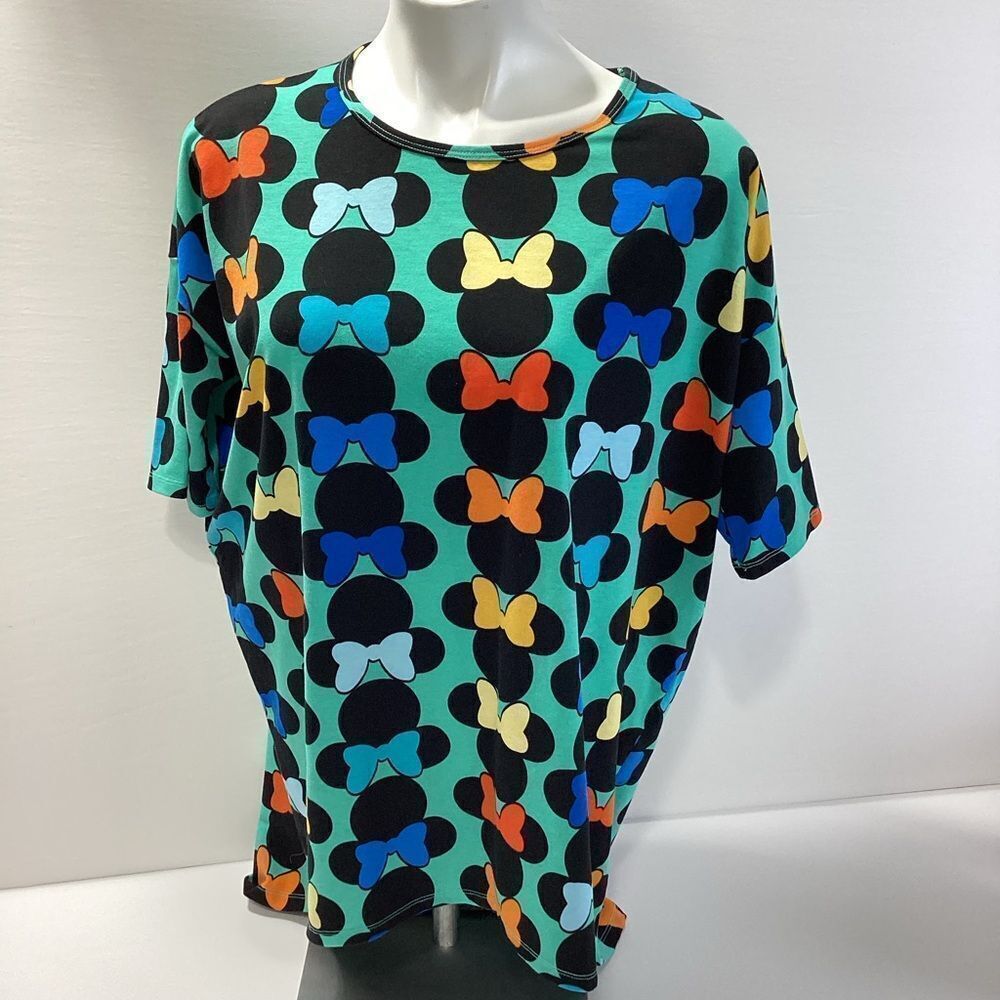 LuLaRoe Mickey Mouse Top-High Low Fit Short Sleeve Tee S